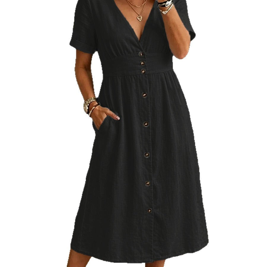 Robe midi verte élégante