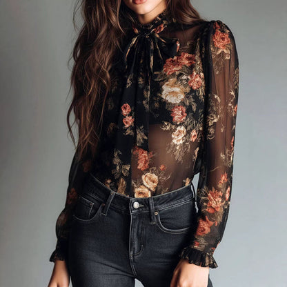 Body floral audacieux féminin