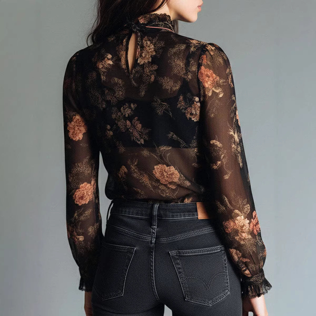 Body floral audacieux féminin