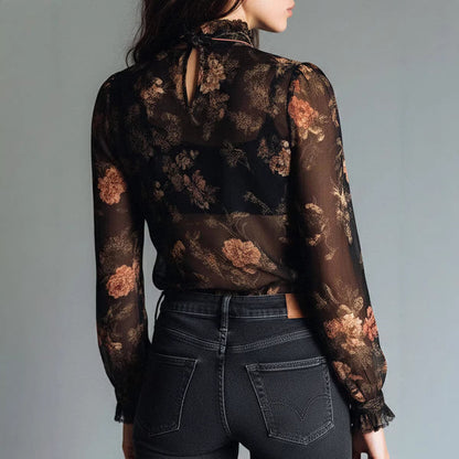 Body floral audacieux féminin