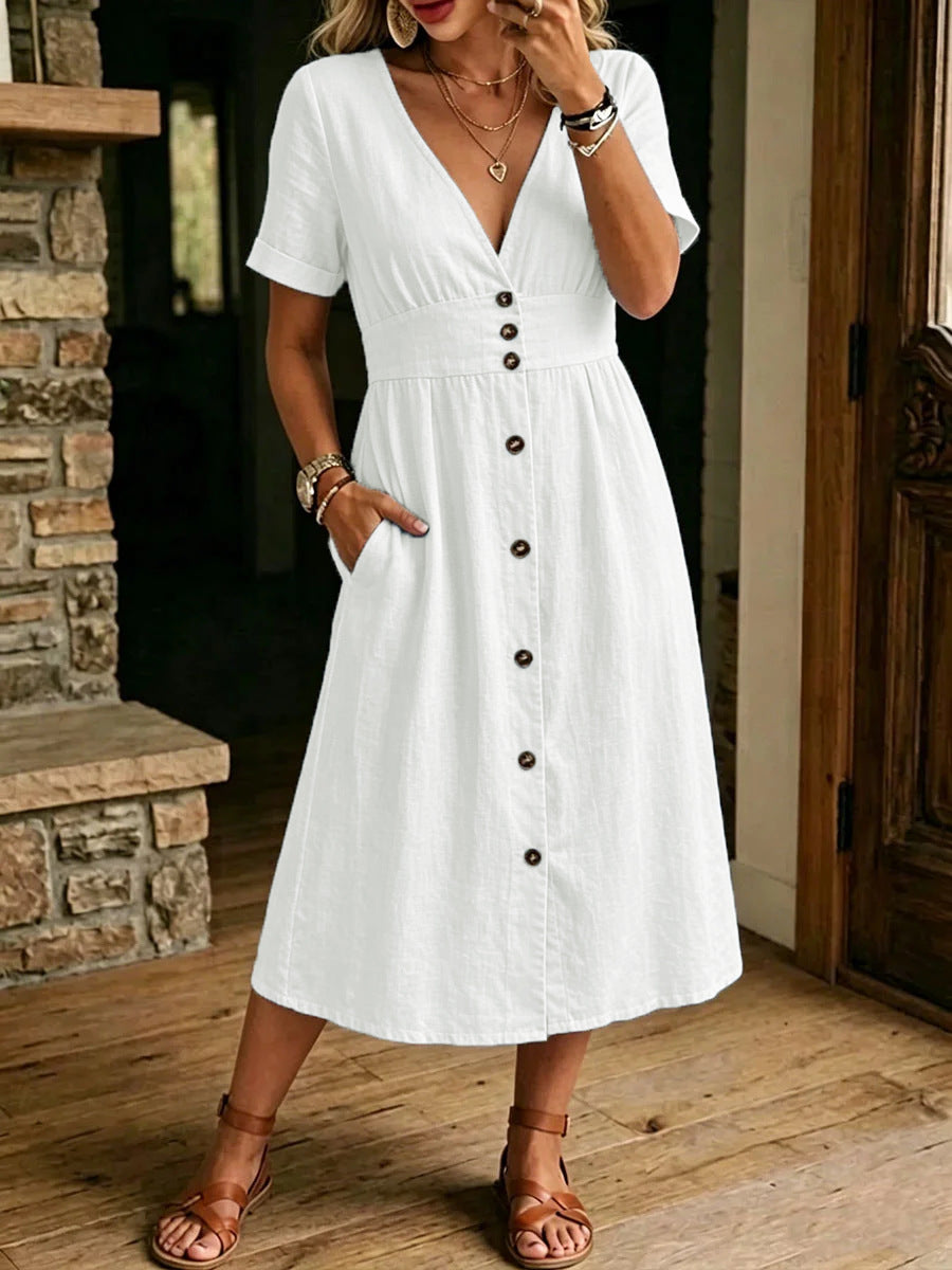 Robe midi verte élégante