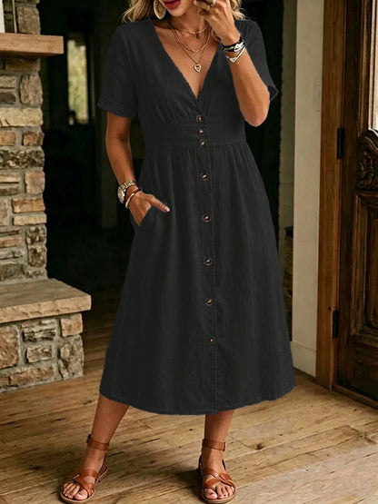 Robe midi verte élégante