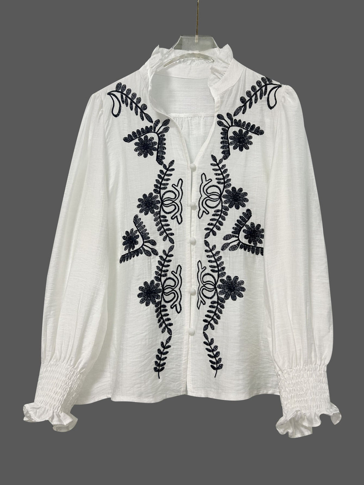 Blouse brodée bohème chic