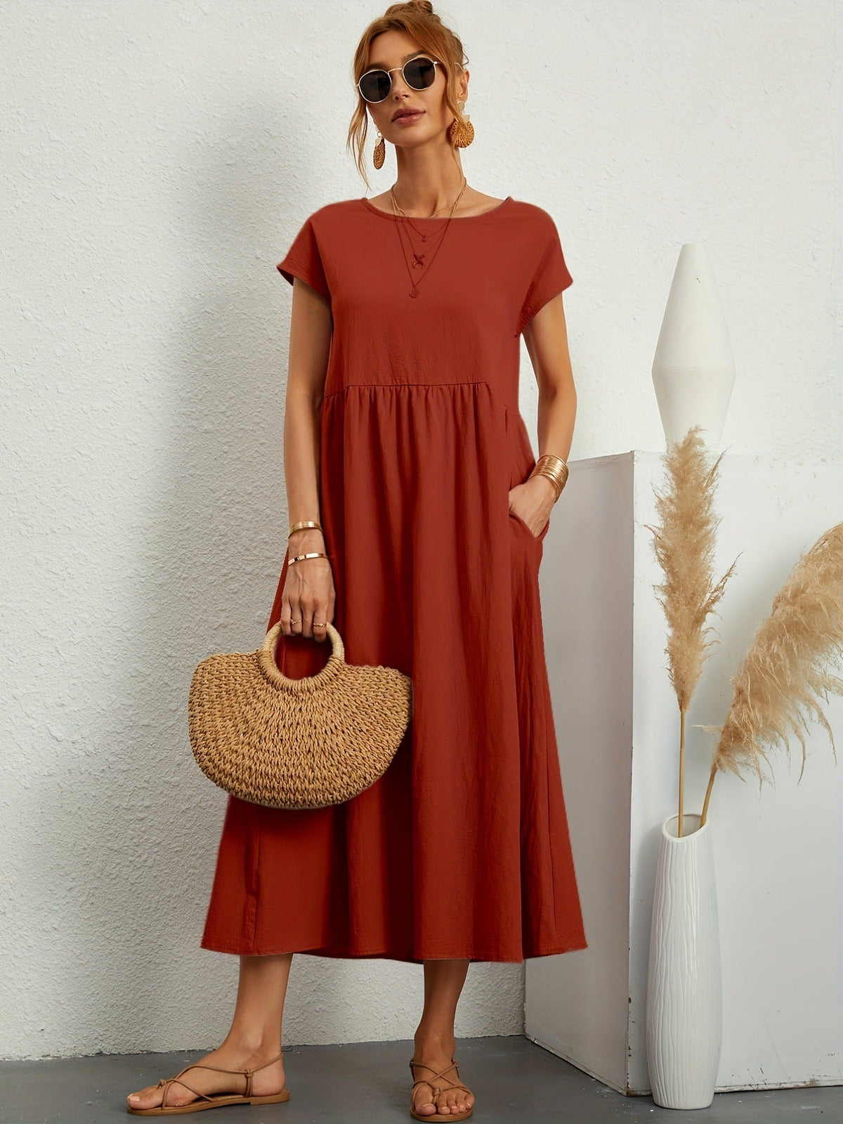 Robe longue pratique élégante