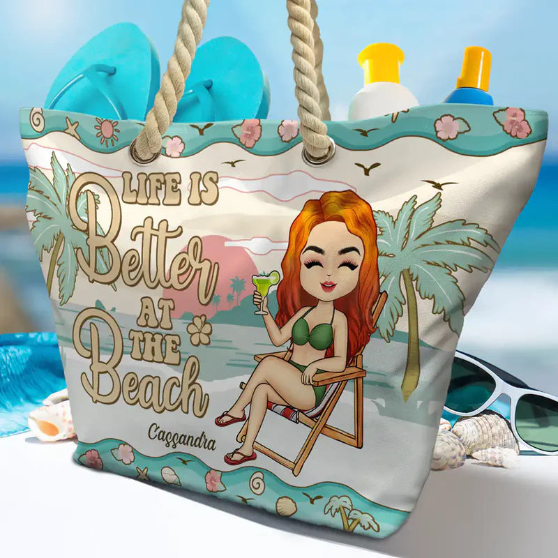 Sac plage personnalisable élégant