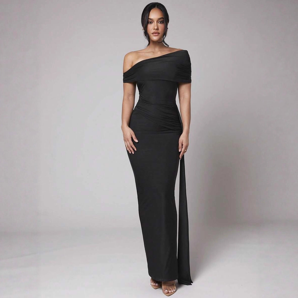 Robe ajustée drapé sophistiqué