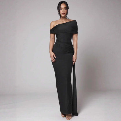 Robe ajustée drapé sophistiqué