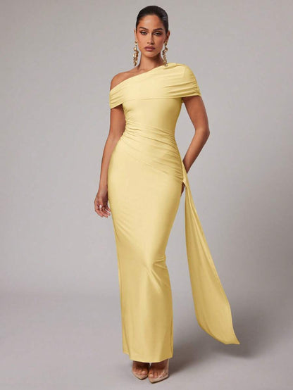 Robe ajustée drapé sophistiqué